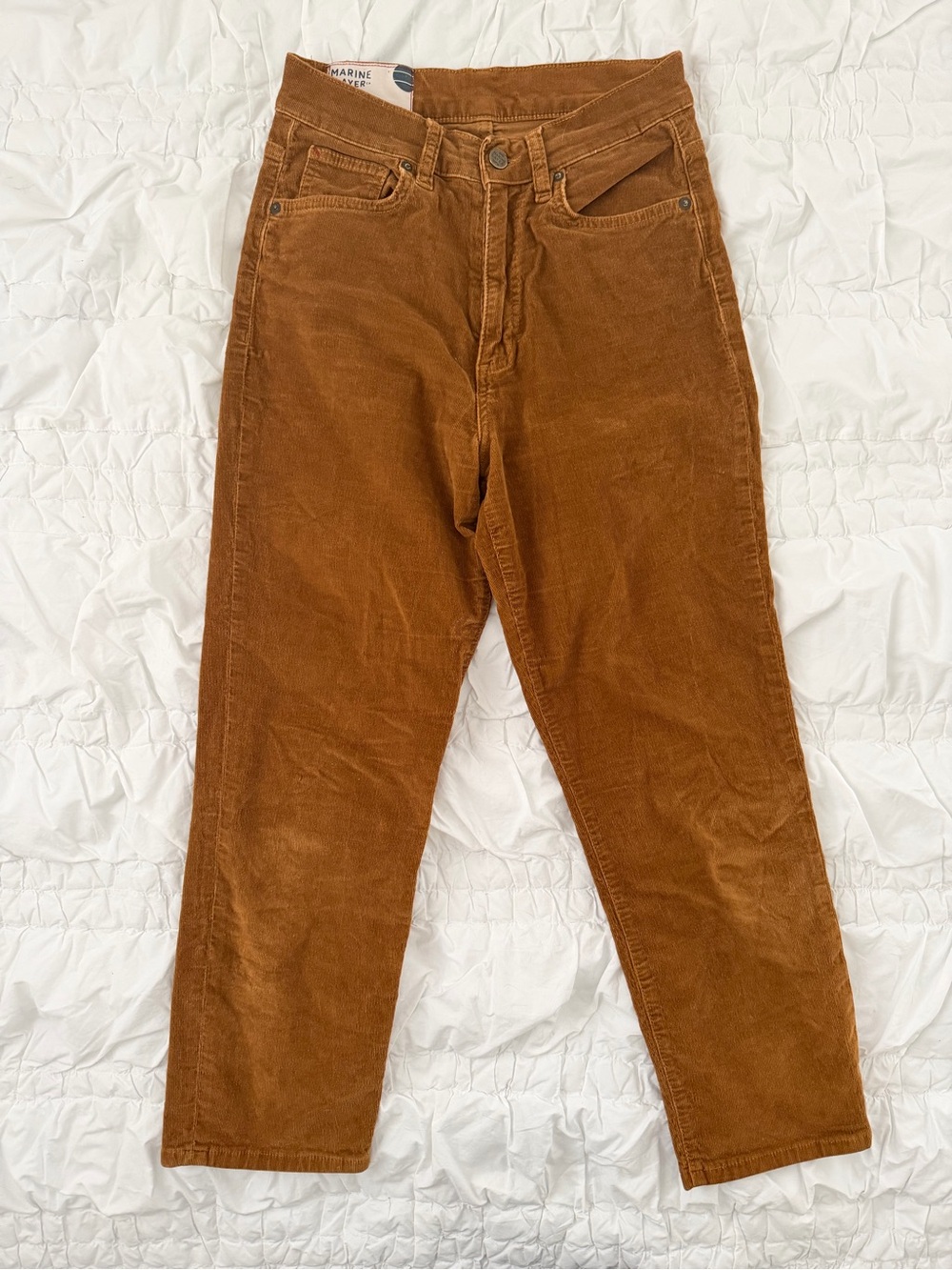 Marine Layer Women’s Brown Corduroy Jeans - Classic Straight Fit 26